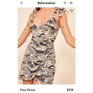 Reformation Yves Dress LA Print Size 0